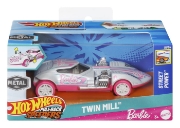 Imagine Hot Wheels Mașinuță metalică cu sistem Pull Back Barbie Twin Mill Street Power scara 1:43