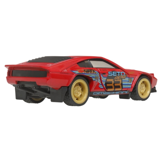 Imagine Hot Wheels Mașinuță metalică cu sistem Pull Back Dimachinni Veloce Night Burnerz scara 1:43