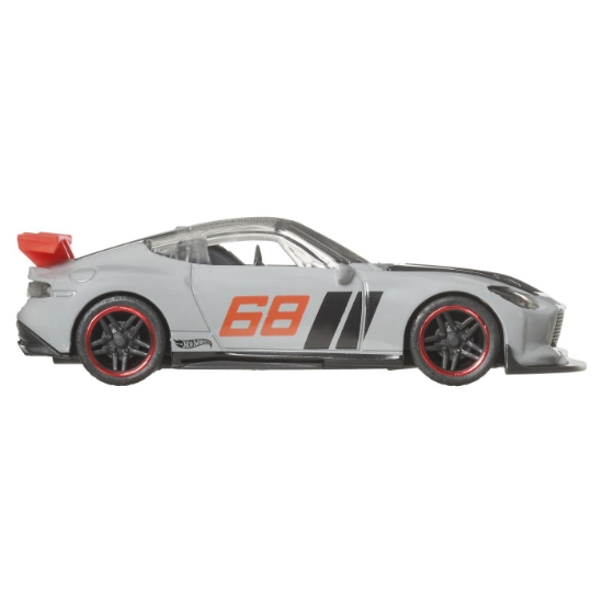 Imagine Hot Wheels Mașinuță metalică cu sistem Pull Back 2023 Nissan Z Custom HW Modified scara 1:43