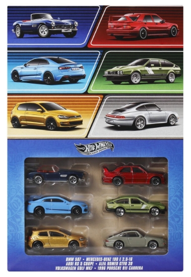 Imagine  Hot Wheels Silver Series set 6 mașinuțe metalice Euro Style