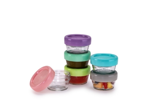 Imagine SET 6 RECIPIENTE STICLA PENTRU HRANA BEBE, MELII, 59 ML