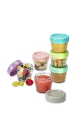 Imagine SET 6 RECIPIENTE STICLA PENTRU HRANA BEBE, MELII, 118 ML