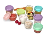 Imagine Set 12 recipiente sticlă pentru hrană bebe, Melii – 6×59 ml + 6×118 ml