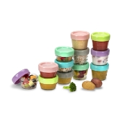 Imagine SET 12 RECIPIENT STICLA PENTRU HRANA BEBE, MELII, 6*59 ML + 6*118 ML
