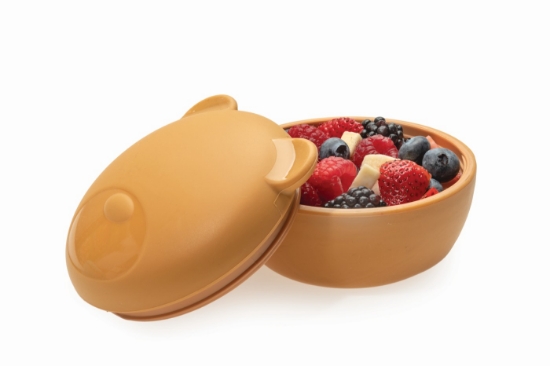 Imagine Castronel din silicon cu capac, Melii, model urs