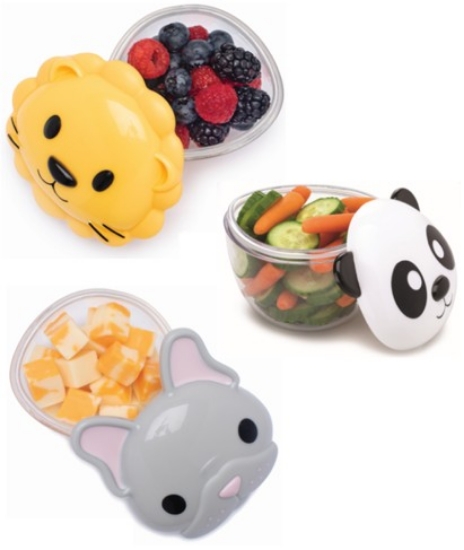 Imagine Set 3 recipiente hrană bebe, Melii, bulldog, rechin, pisică – cutie
