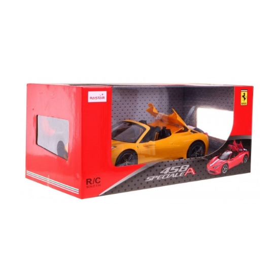 Imagine MASINA CU TELECOMANDA FERRARI 458 SPECIALE A GALBEN SCARA 1 LA 14