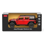 Imagine MASINUTA METALICA JEEP WRANGLER RUBICON 4XE ROSU CU SCARA 1 LA 32