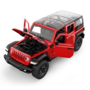 Imagine MASINUTA METALICA JEEP WRANGLER RUBICON 4XE ROSU CU SCARA 1 LA 32