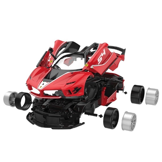 Imagine MASINUTA CONSTRUIBILA CU TELECOMANDA FERRARI FXXK EVO SCARA 1 LA 18