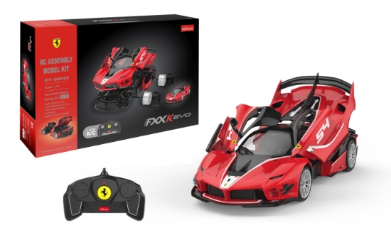 Imagine MASINUTA CONSTRUIBILA CU TELECOMANDA FERRARI FXXK EVO SCARA 1 LA 18