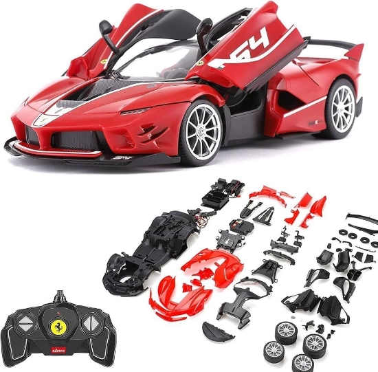 Imagine MASINUTA CONSTRUIBILA CU TELECOMANDA FERRARI FXXK EVO SCARA 1 LA 18