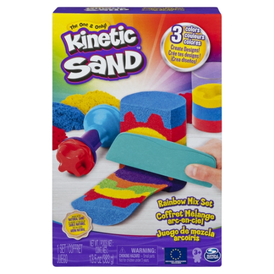 Imagine  Kinetic Sand set unelte de curcubeu cu accesorii