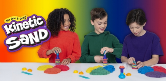 Imagine  Kinetic Sand set unelte de curcubeu cu accesorii
