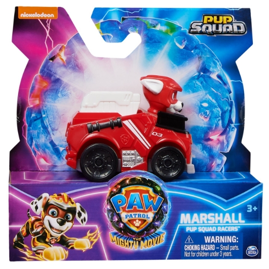 Imagine PATRULA CATELUSILOR PUP SQUAD RACERS VEHICUL METALIC MARSHALL SCARA 1:55