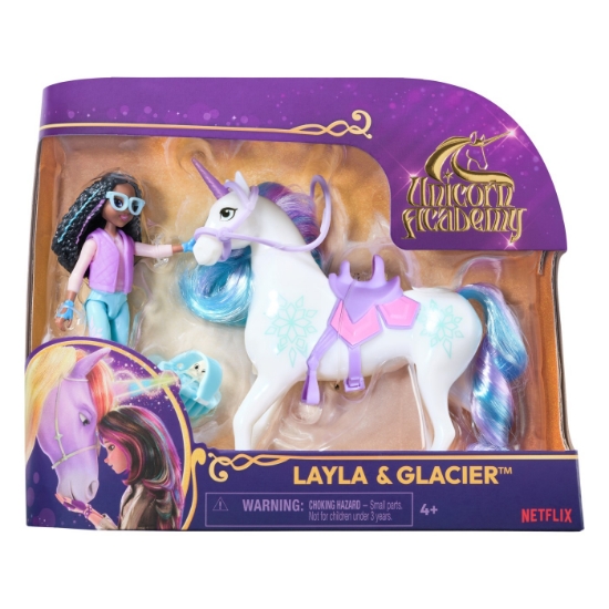 Imagine UNICORN ACADEMY SET UNICORN GLACIER SI PAPUSA LAYLA