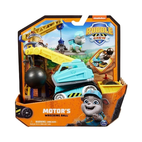 Imagine PATRULA CATELUSILOR RUBBLE SI ECHIPA VEHICUL DE BAZA MOTOR