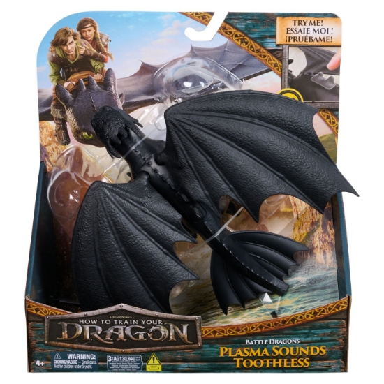 Imagine CUM SA ITI DRESEZI DRAGONUL LUPTA DRAGONILOR FIGURINA DRAGON TOOTHLESS 26.5 CM