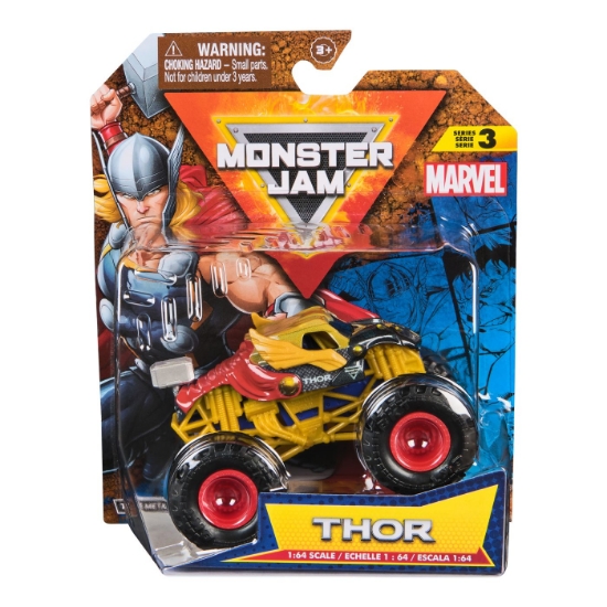 Imagine MONSTER JAM MARVEL CAMION GIGANT THOR SCARA 1 LA 64