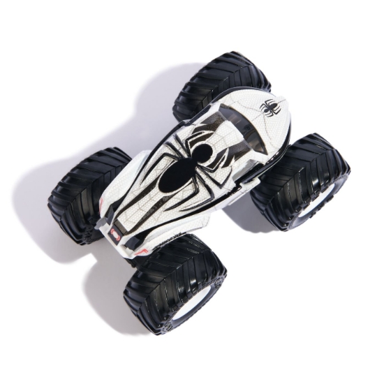 Imagine Monster Jam Marvel camion gigant Amazing Spider Man roșu scară 1 la 64