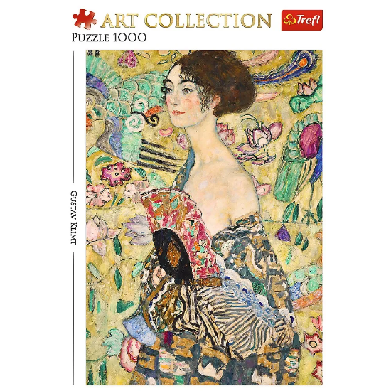 Imagine PUZZLE TREFL 1000 ART COLLECTION GUSTAV KLIMT DOAMNA CU EVANTAI