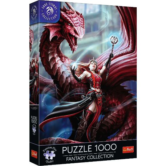 Imagine Puzzle Trefl 1000 Premium Plus Fantasy Vrajitoarea Scarlet și Dragonul