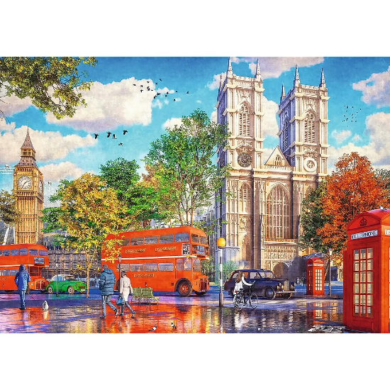 Imagine Puzzle Trefl 1000 Premium Plus Tea Time Vedere din Londra