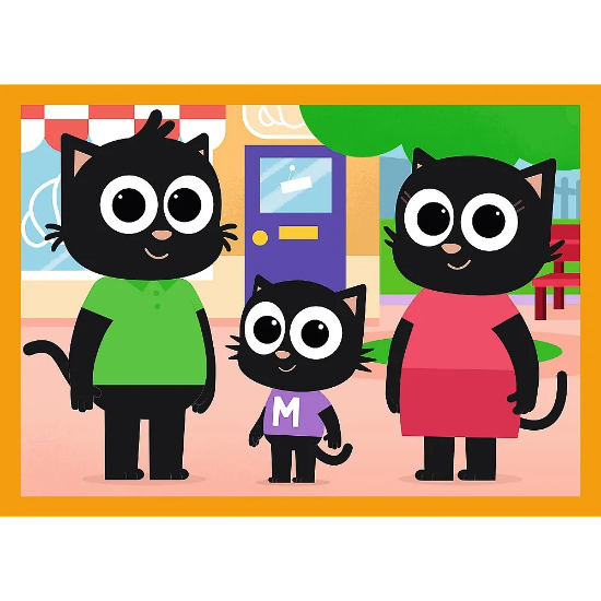 Imagine Puzzle Trefl 4in1 Planeta Milo – Întâlnire cu Milo și prietenii