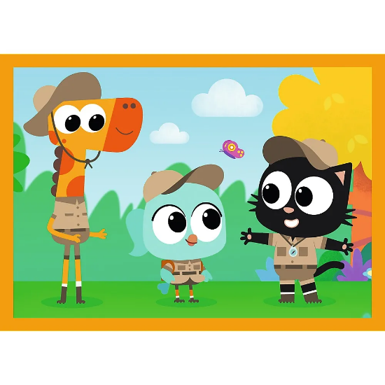 Imagine Puzzle Trefl 4in1 Planeta Milo – Întâlnire cu Milo și prietenii