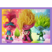 Imagine PUZZLES 4IN1 TROLII AVENTURILE TROLILOR COLORATI