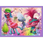 Imagine PUZZLES 4IN1 TROLII AVENTURILE TROLILOR COLORATI