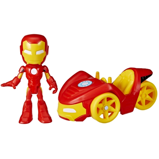 Imagine SPIDEY PRIETENII EXTRAORDINARI SET VEHICUL SI FIGURINA IRON MAN