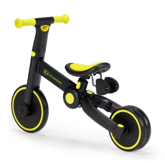 Imagine Bicicleta de echilibru / tricicletă Kinderkraft 4TRIKE, Black Volt