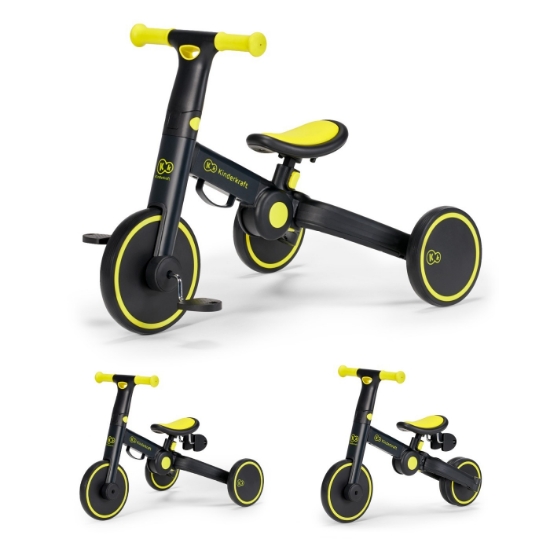 Imagine Bicicleta de echilibru / tricicletă Kinderkraft 4TRIKE, Black Volt