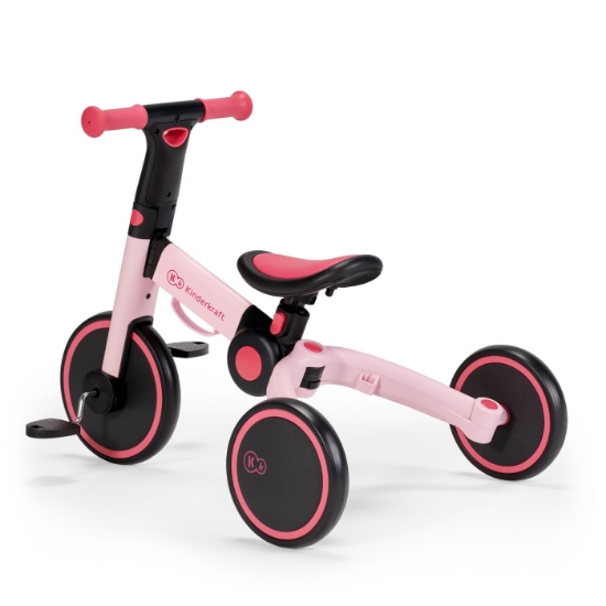 Imagine Bicicleta de echilibru / tricicletă Kinderkraft 4TRIKE, Candy Pink
