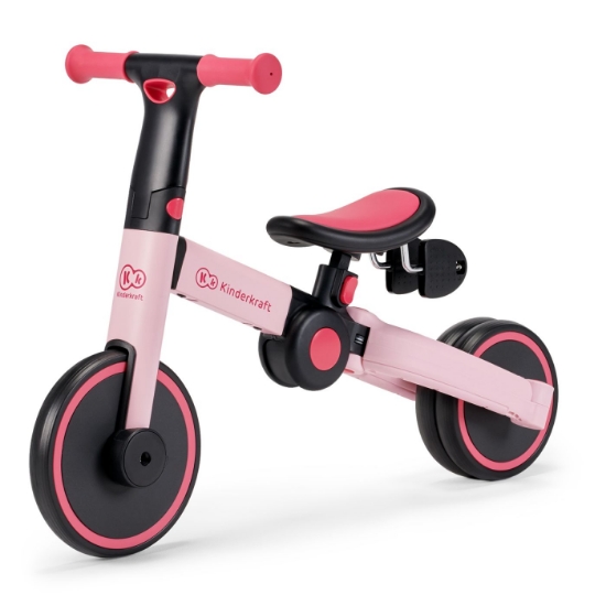 Imagine Bicicleta de echilibru / tricicletă Kinderkraft 4TRIKE, Candy Pink
