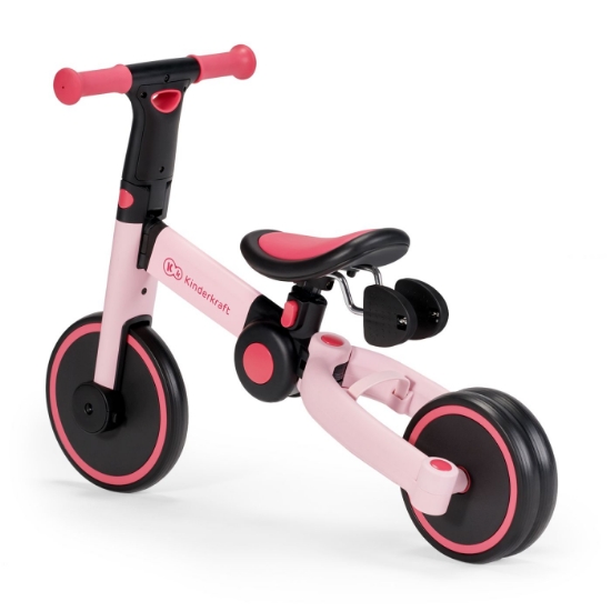 Imagine Bicicleta de echilibru / tricicletă Kinderkraft 4TRIKE, Candy Pink