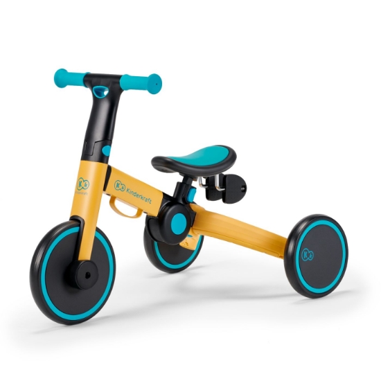 Imagine Bicicleta de echilibru / tricicleta Kinderkraft 4TRIKE, Primrose Yellow