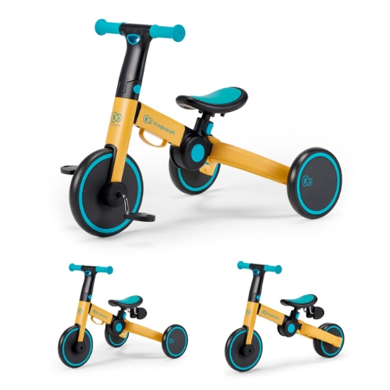 Imagine Bicicleta de echilibru / tricicleta Kinderkraft 4TRIKE, Primrose Yellow