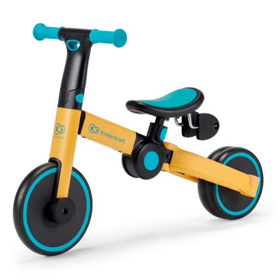 Imagine Bicicleta de echilibru / tricicleta Kinderkraft 4TRIKE, Primrose Yellow