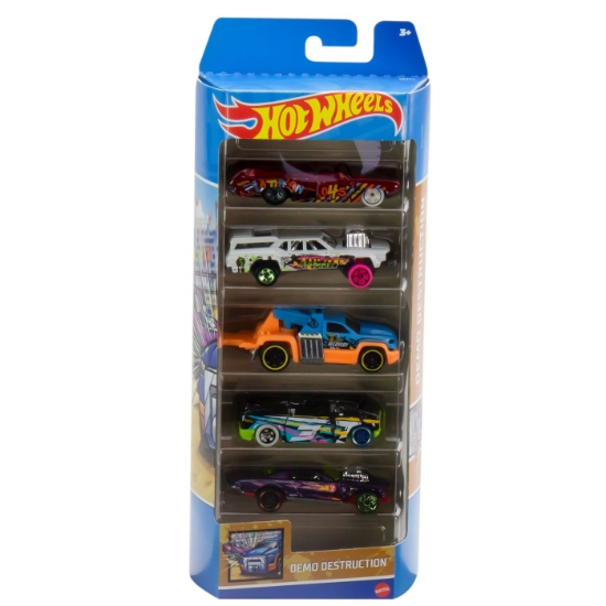 Imagine SET 5 MASINI HOT WHEELS DEMO DESTRUCTION