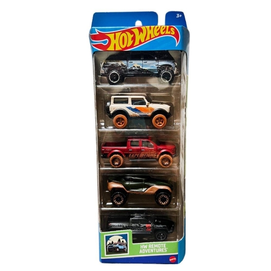 Imagine SET 5 MASINI HOT WHEELS REMOTE ADVENTURES