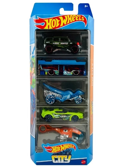 Imagine Set 5 mașini Hot Wheels City