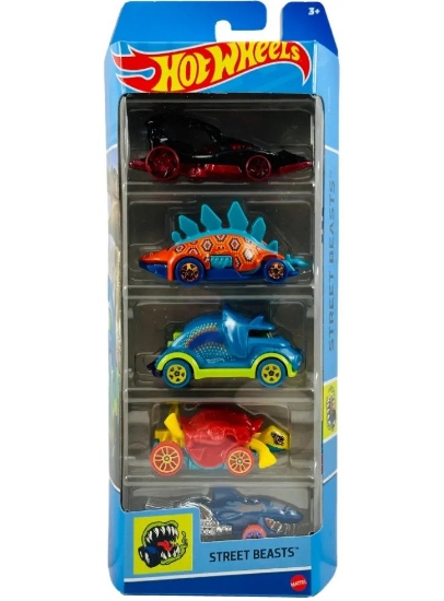 Imagine Set 5 mașini Hot Wheels Street Beasts