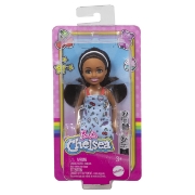 Imagine BARBIE PAPUSA CHELSEA CREOLA CU PAR SATEN SI ROCHITA ALBASTRA
