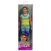 Imagine BARBIE PAPUSA BAIAT FASHIONISTAS BRUNET CU MAIOU OMBRE SI PANTALONI SCURTI DE BLUGI