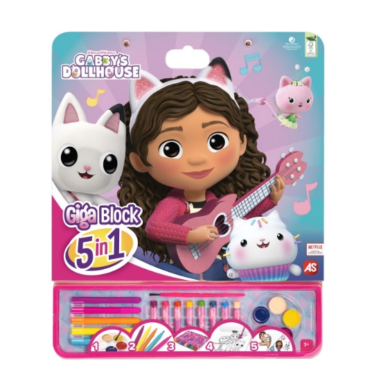 Imagine Set pentru desen Giga Block 5 în 1 Gabby Dollhouse
