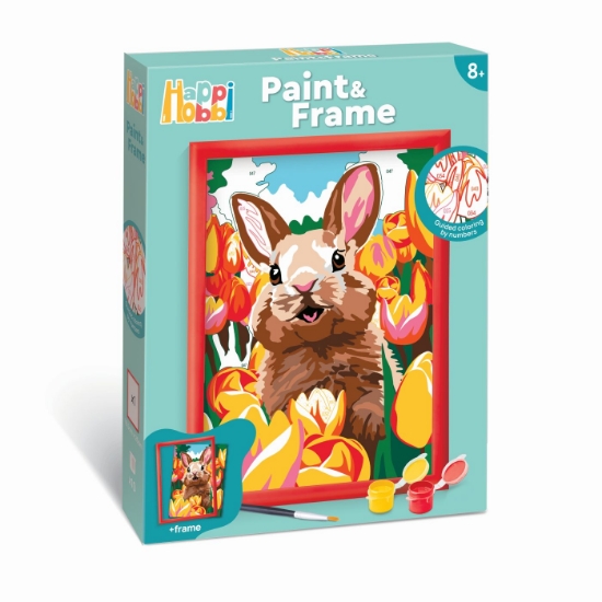 Imagine Happi Hobbi Pictează și înramează Iepuraș Vesel