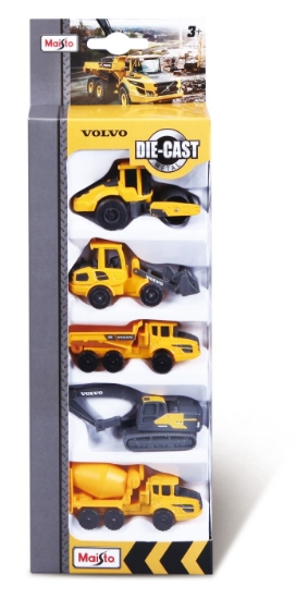 Imagine Maisto Set 5 utilaje de construcții Volvo