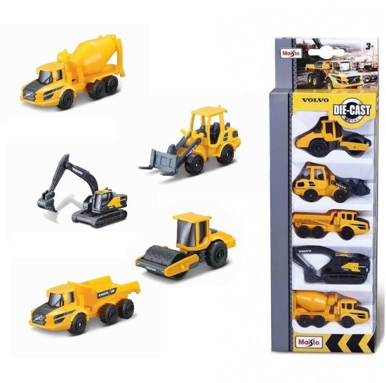 Imagine Maisto Set 5 utilaje de construcții Volvo
